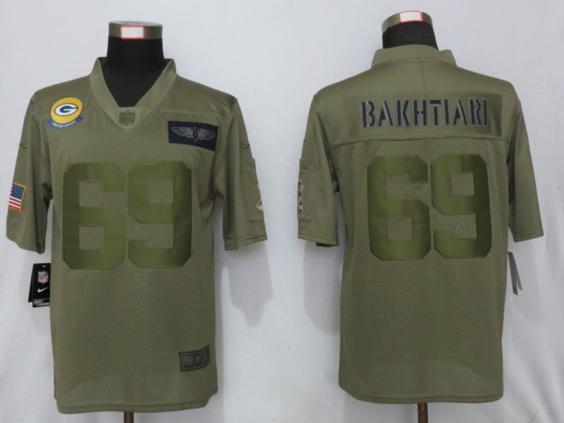 Men Green Bay Packers #69 Bakhtiari Nike Camo 2019 Salute to Service Limited NFL Jerseys